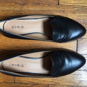 Kelsi Dagger black leather flats